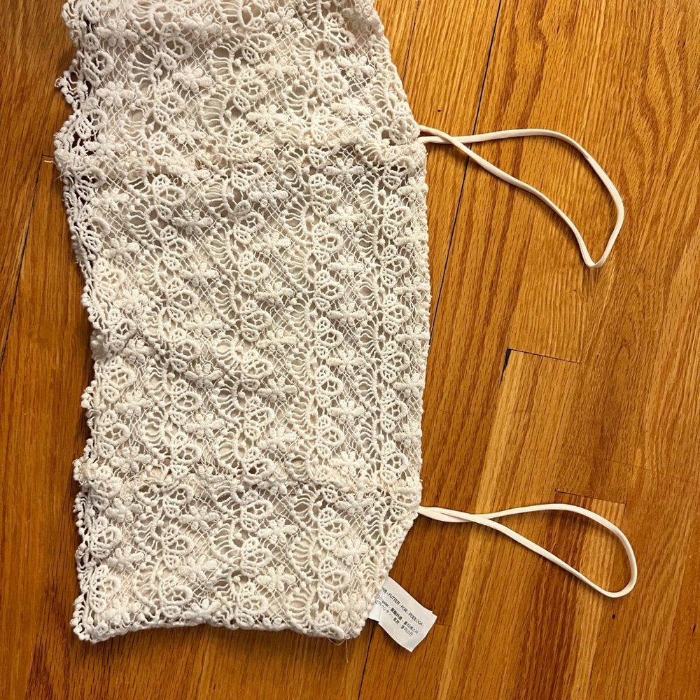 Zara White Lace Crop Top